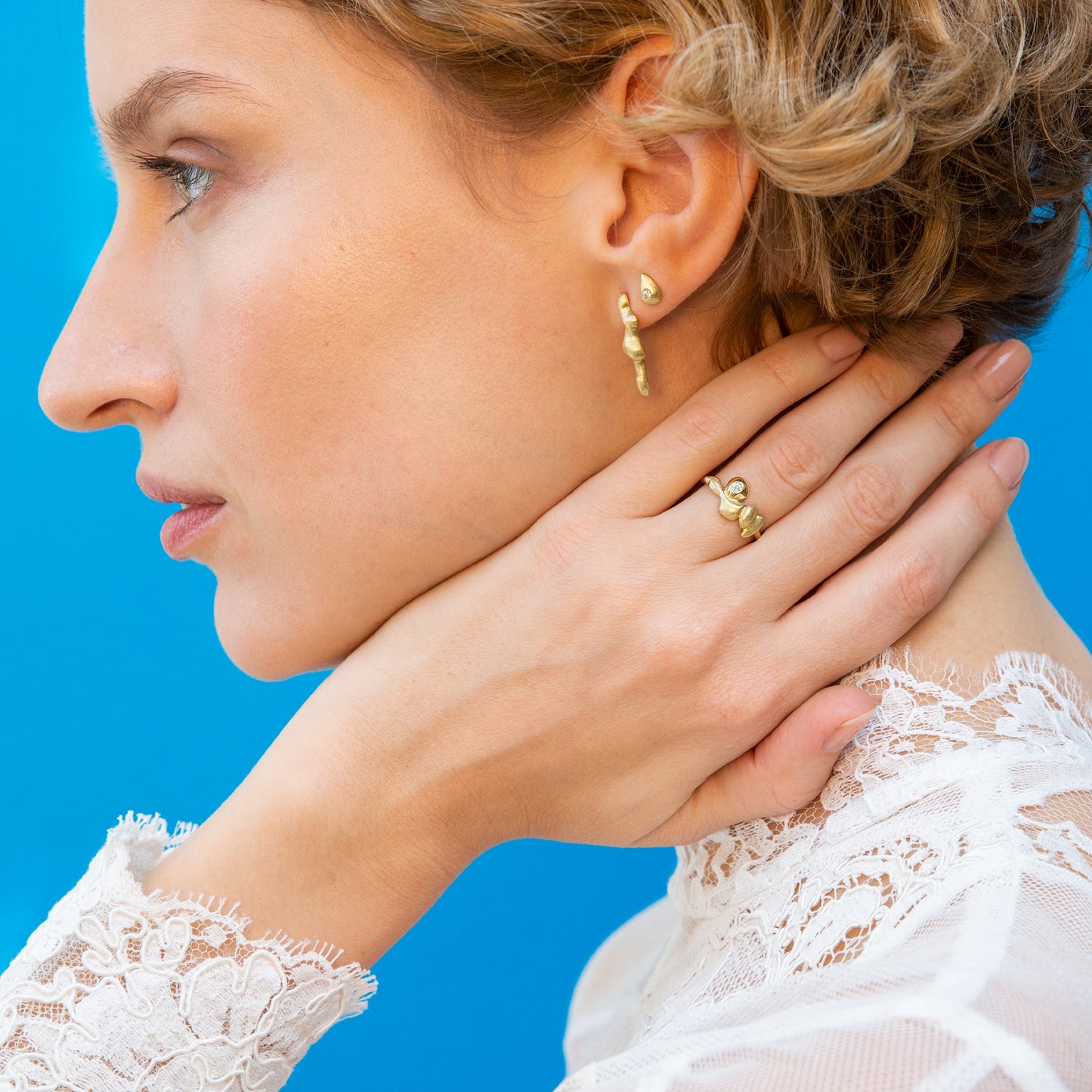 bobble ring gold&diamond