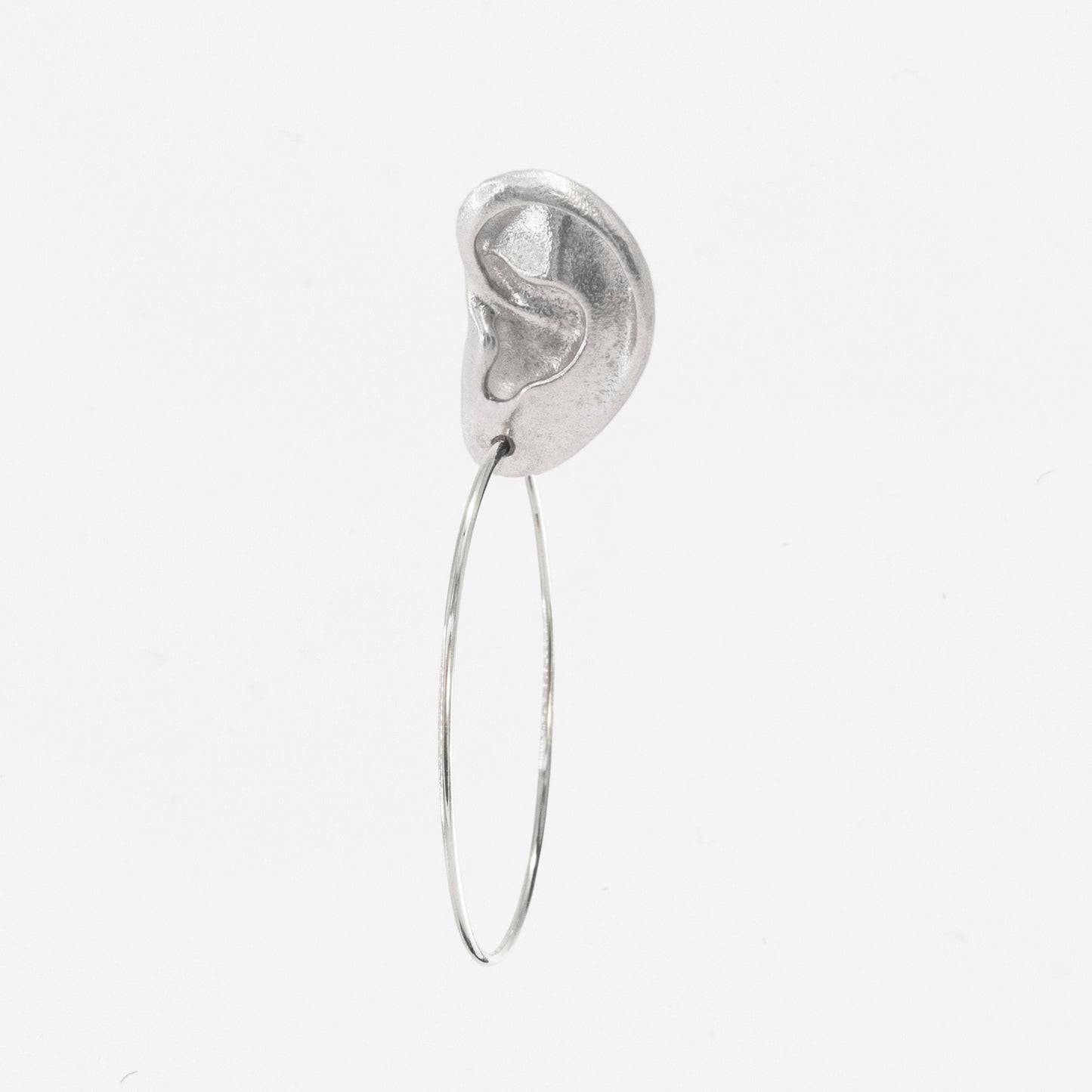 Ear stud with big hoop