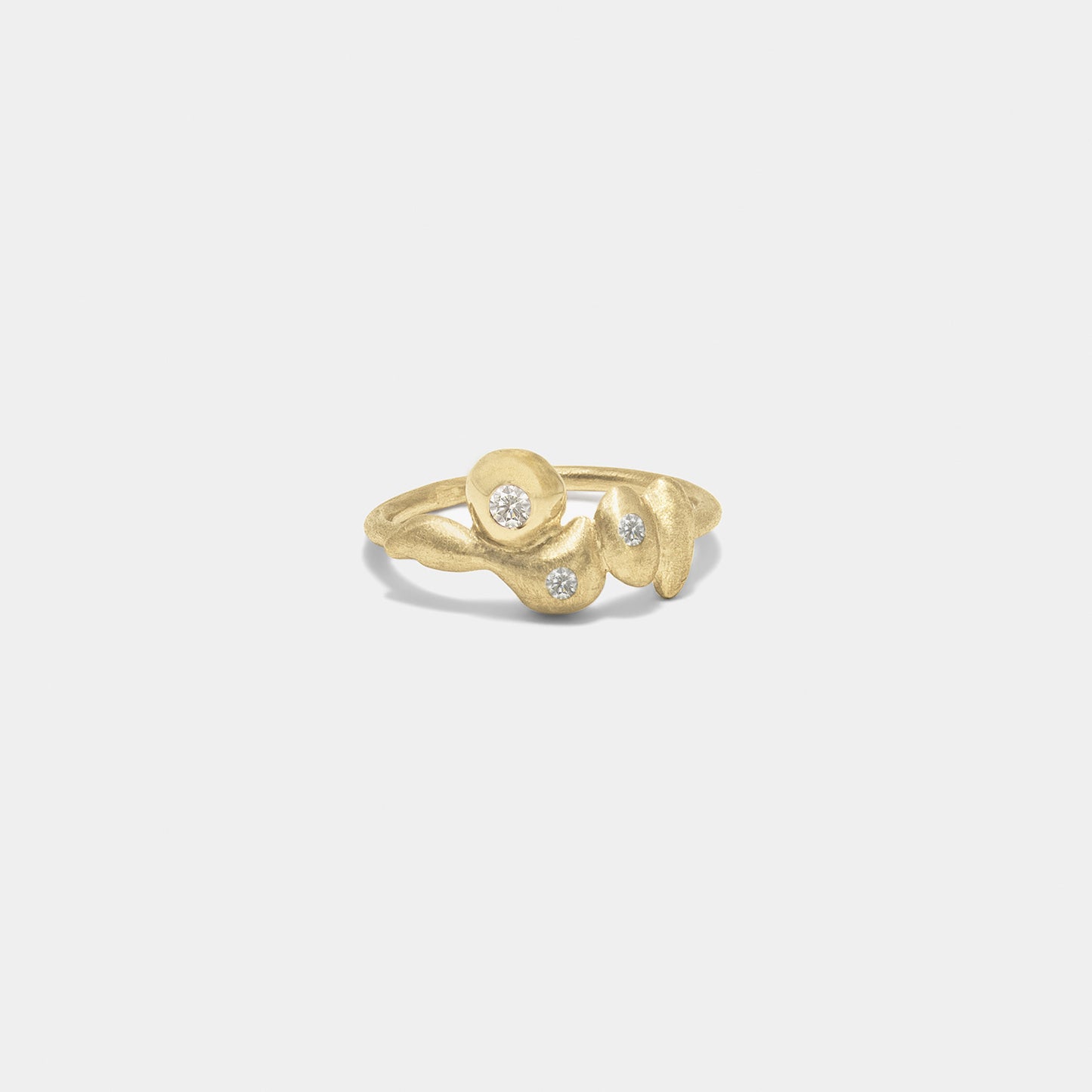 bobble ring gold & diamonds
