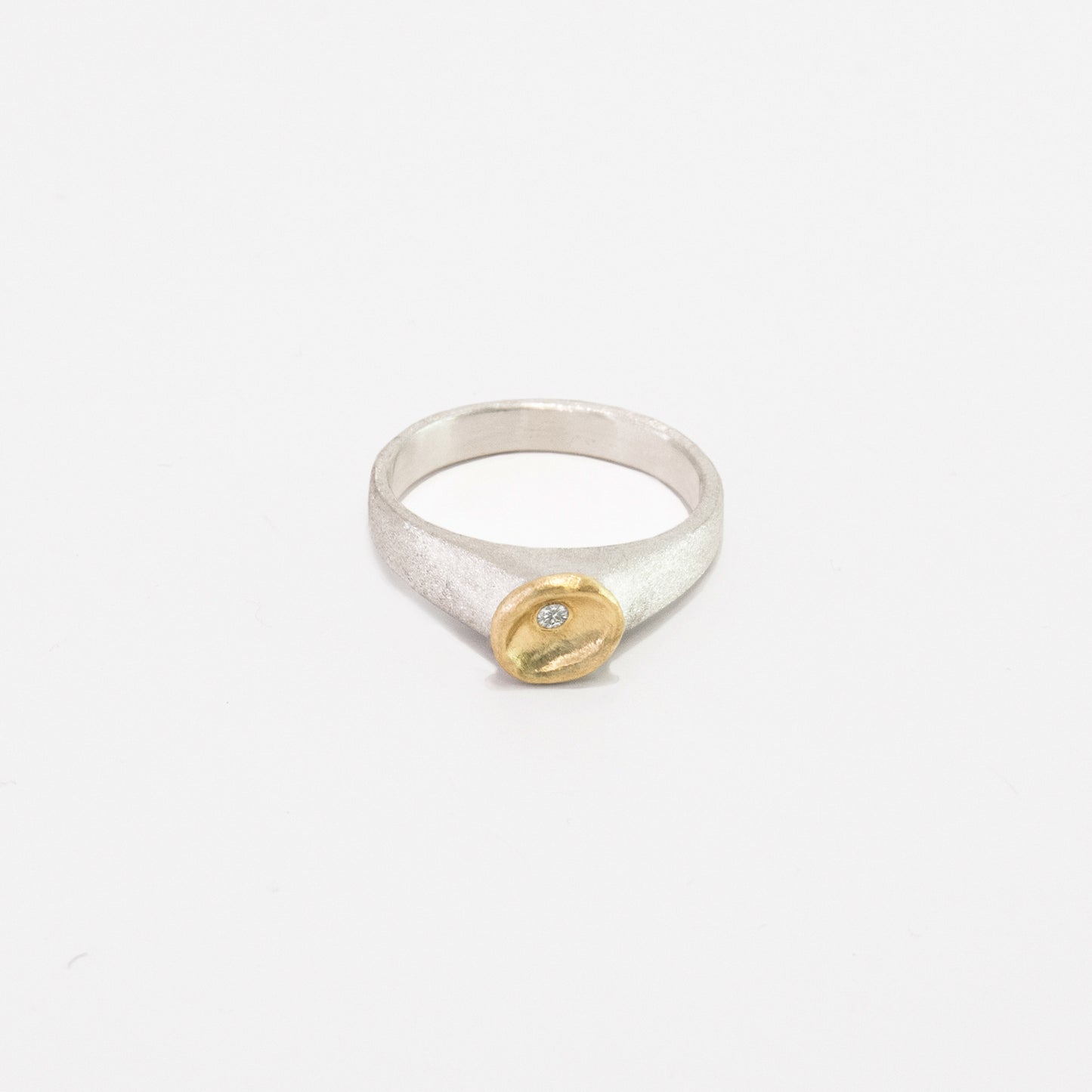 volcano ring bicolor gold &diamond