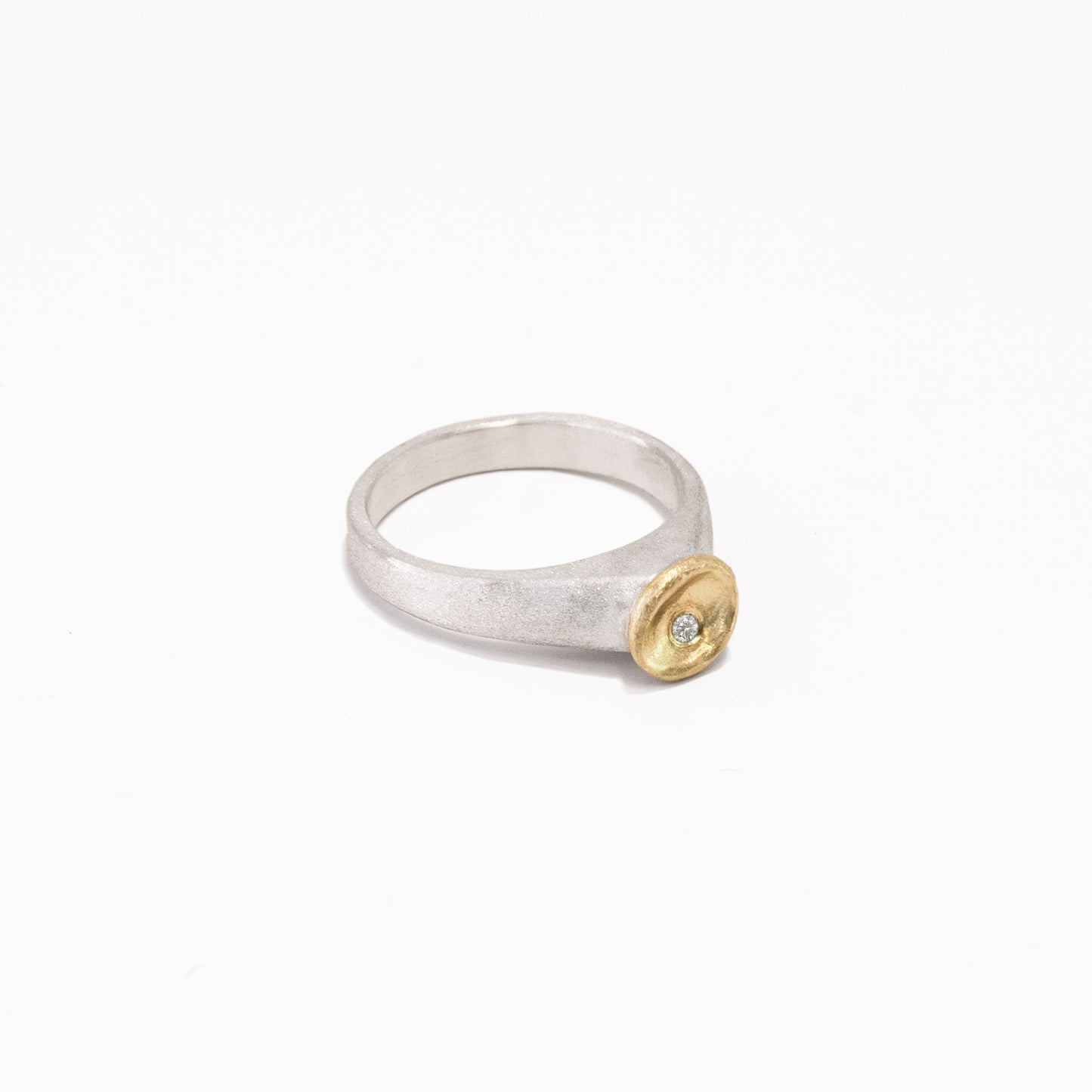 volcano ring bicolor gold &diamond