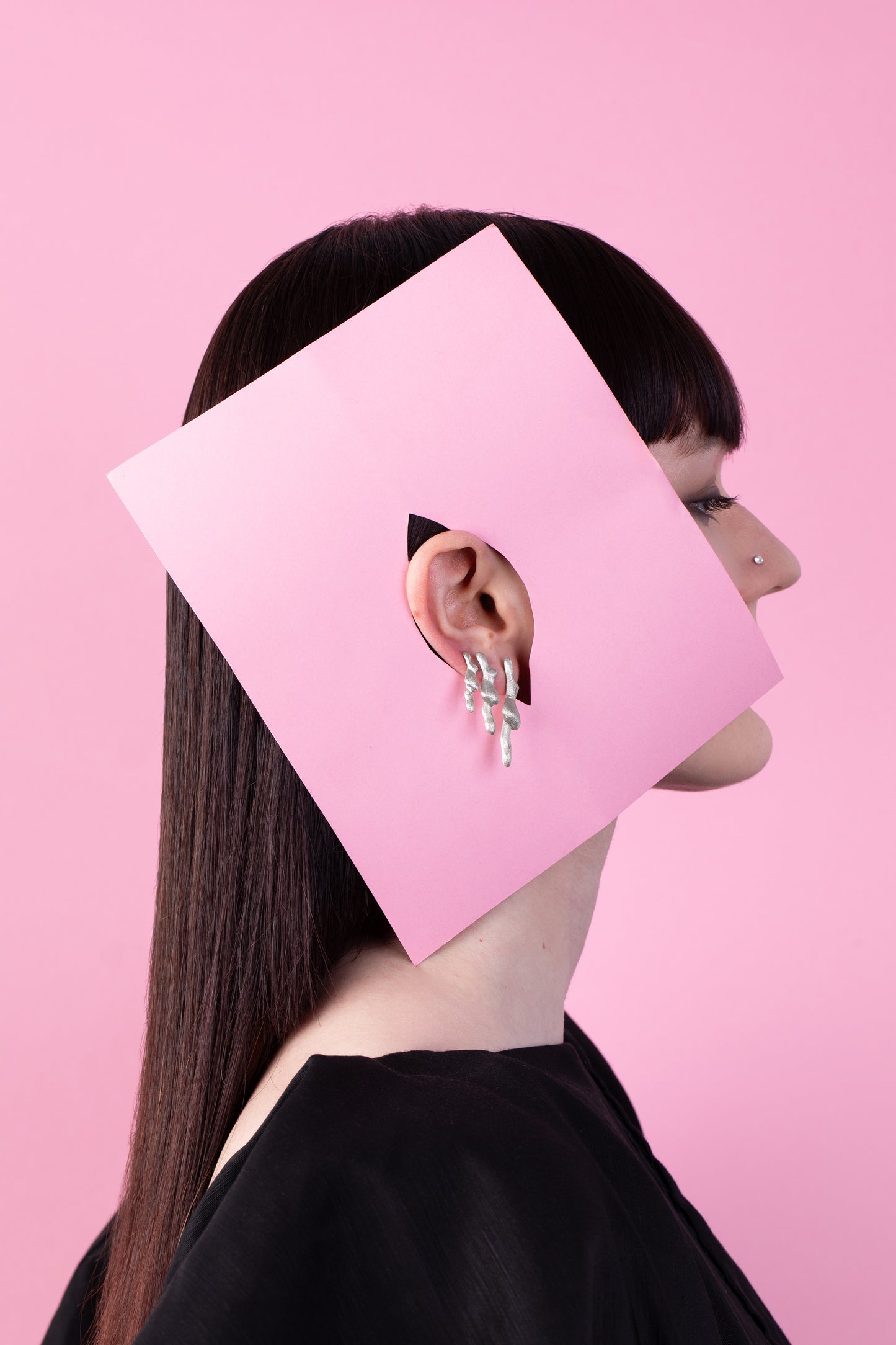 molten stud silver-medium