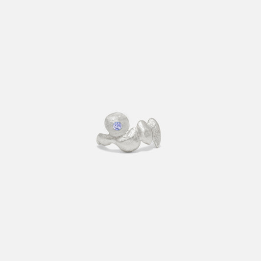 bobbles ear cuff silver & tanzanite