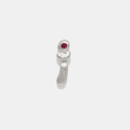 csato stud silver&ruby