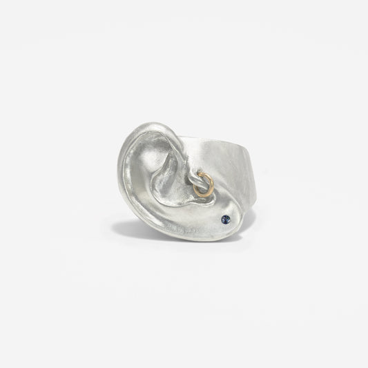 ear ring with piercing and stud