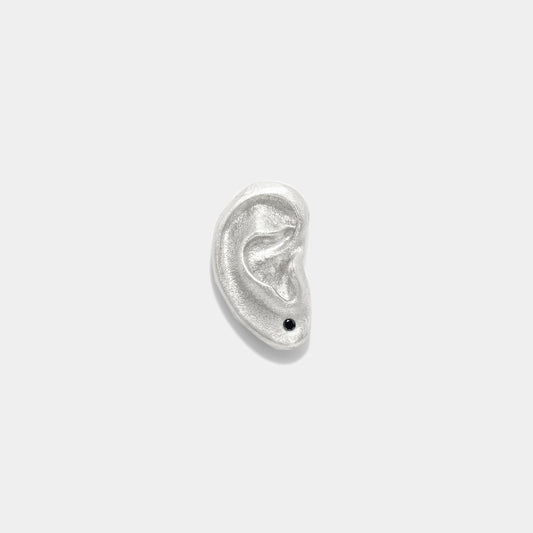 ear stud with black diamond stud
