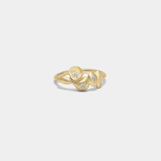bobble ring gold & diamonds