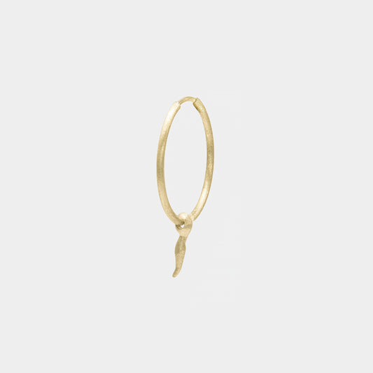 medium gold hoop & sperm charm gold