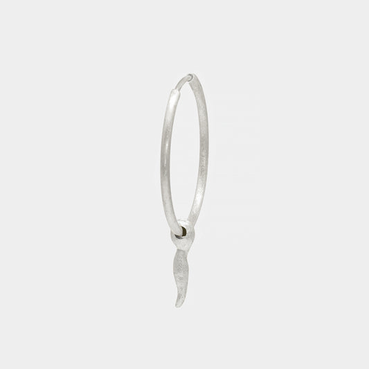 medium silver hoop & silver sperm charm