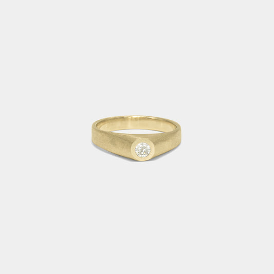 mini bling signet gold&diamond