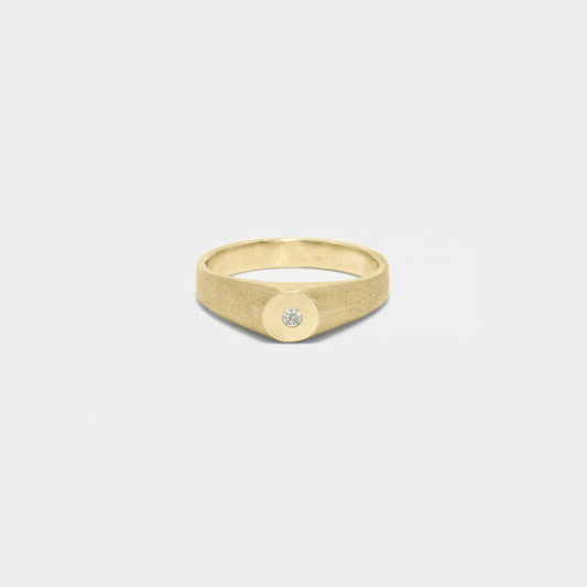 mini gem signet gold&diamond