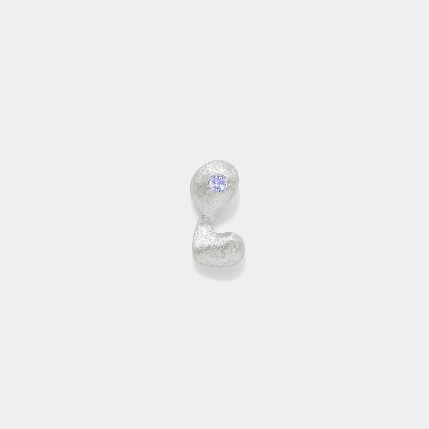 profile stud silver&tanzanite