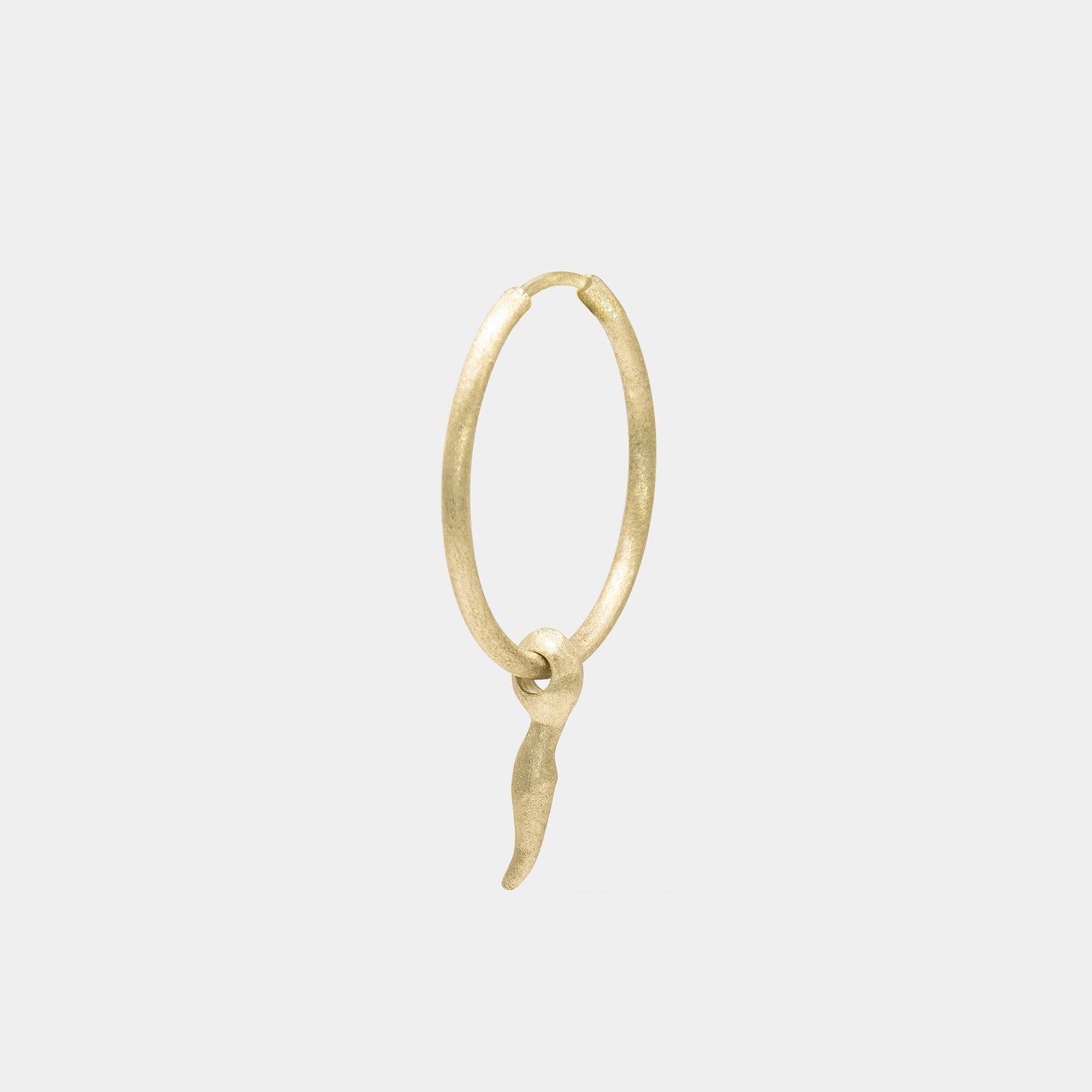 small hoop gold with sperm charm gold