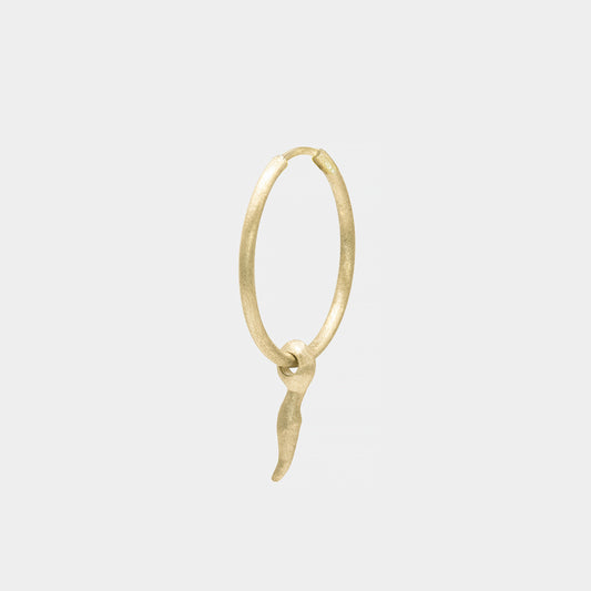 small hoop gold with sperm charm gold