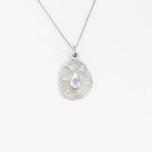 holy teardrop pendant lovely lilac