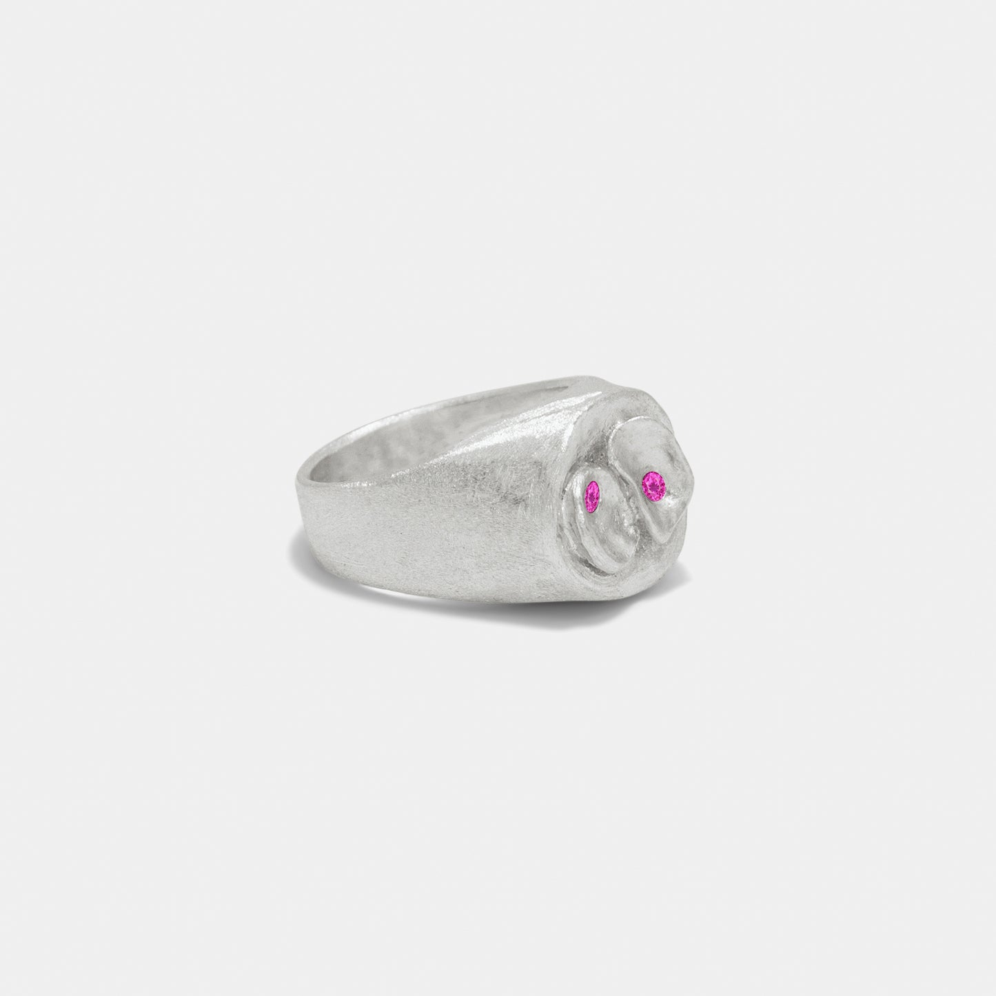 twin volcano signet pink sapphire
